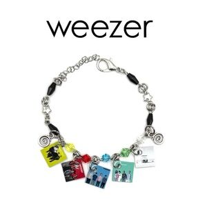 Weezer Band Miniature Album Charm Bracelet